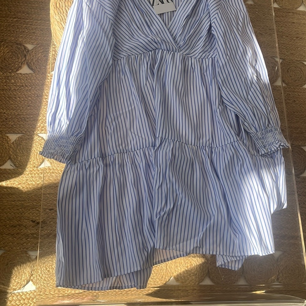 Zara Blue Striped Women’s XS mini dress